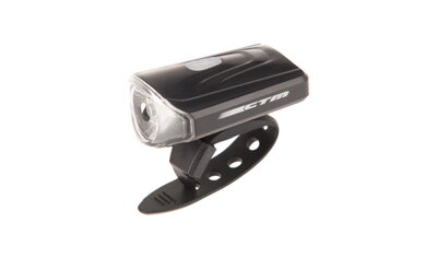 Osvětlení přední CTM Orb, 1 LED, 50 Lm, USB, černé