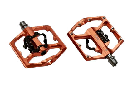 Pedály P2R FLATMAN 70SPD, 3SB – kombinované SPD/flat pedály s piny