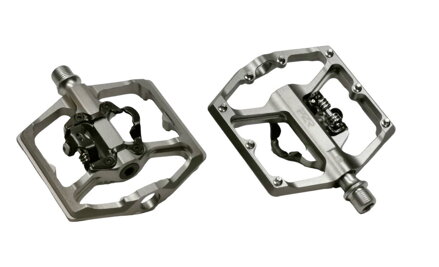Pedály P2R FLATMAN 70SPD, 3SB – kombinované SPD/flat pedály s piny