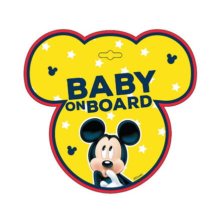 Disney Mickey značka dítě v autě