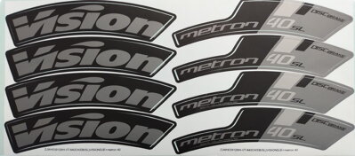 FSA Nalepky Vision Metron 40 Gray/Black Disc, Clincher ,1 koleso