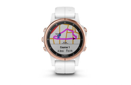 Garmin fénix 5S Plus Sapphire Rose Gold + White Band