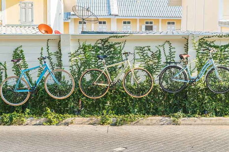 Starý kolo jako stojan na květiny nebo co se starým kolům