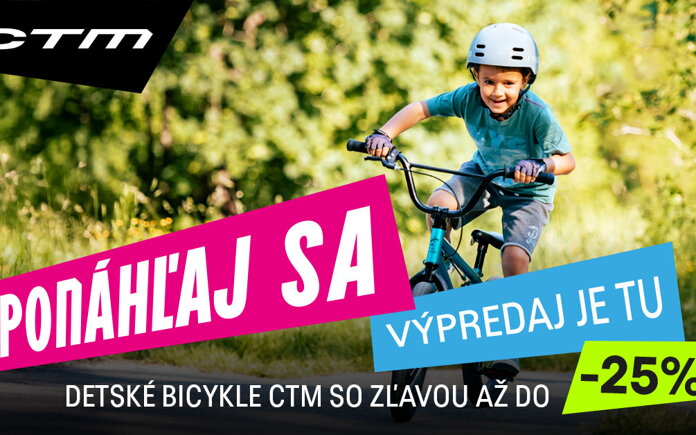 Dětská kola CTM za ceny, které šlapou! Sleva až 25 %